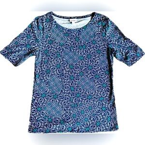 LuLaRoe Blue And Turquoise Gigi Dress